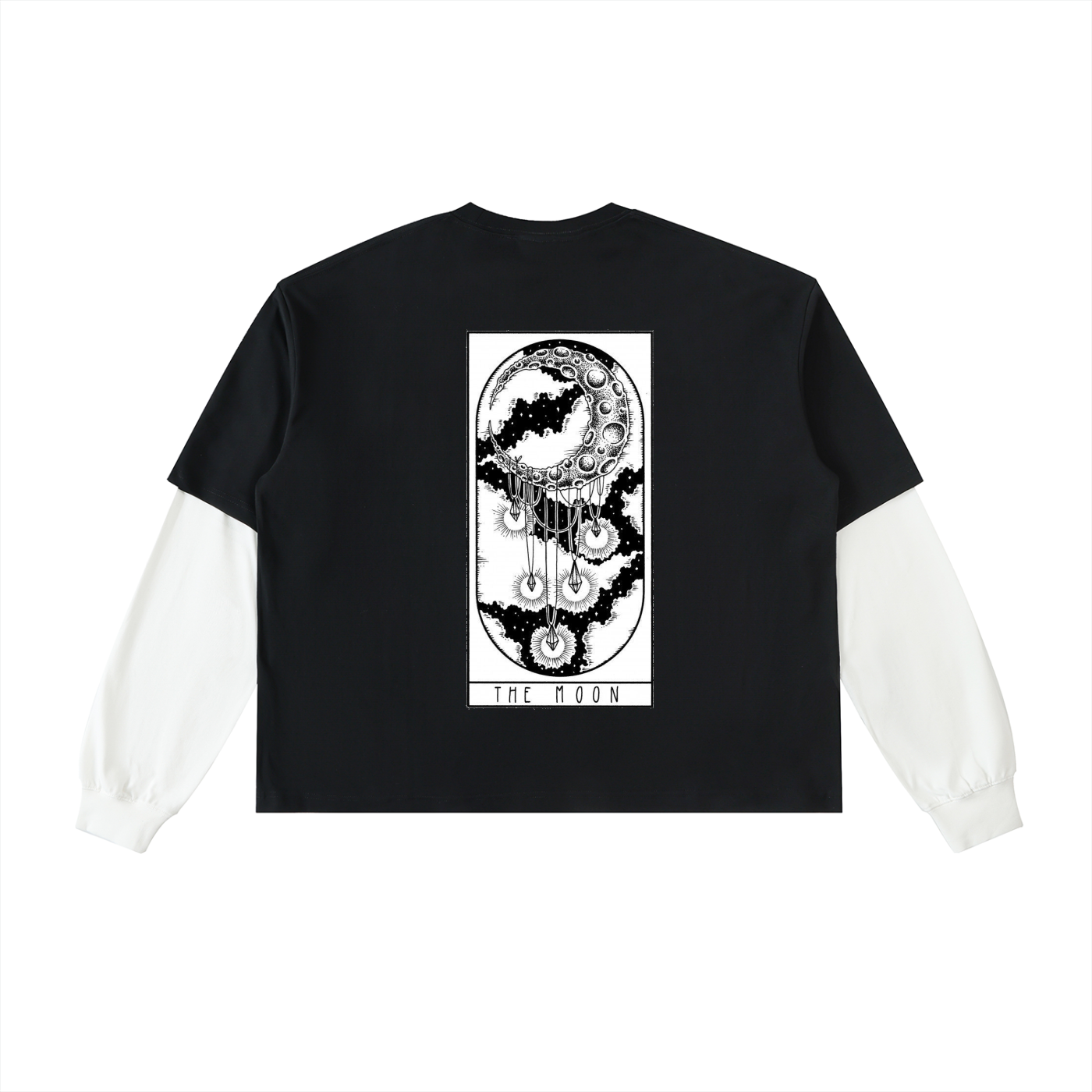 Layered Contrast Sleeve Cotton T-Shirt